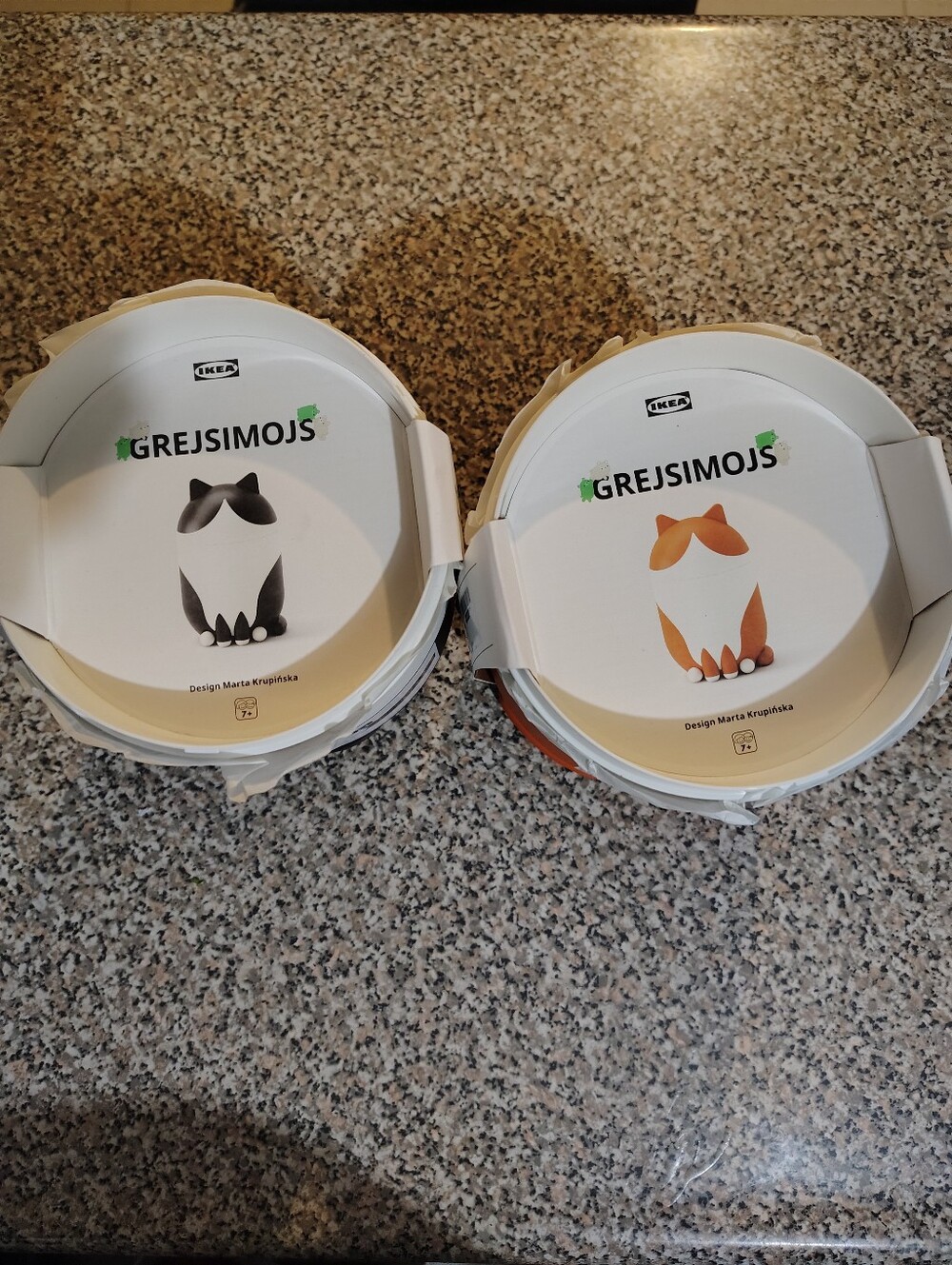 GREJSIMOJS Small Containers in Black and Orange